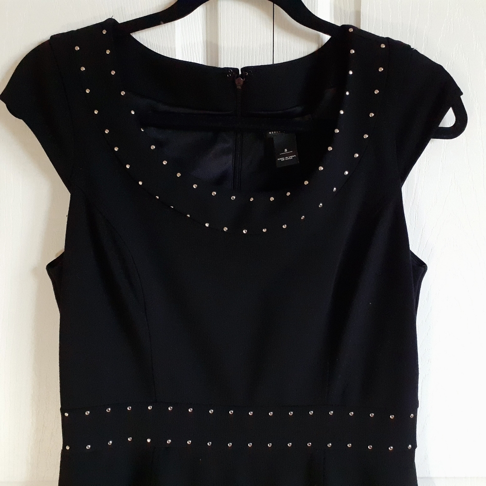 White House Black Market Black Dress 8